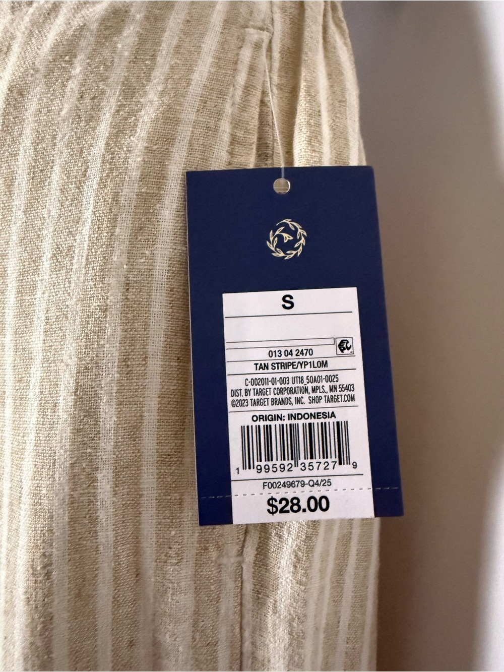 Universal Thread Cream and White Striped Wide-Leg Pants - Picture 5 of 8